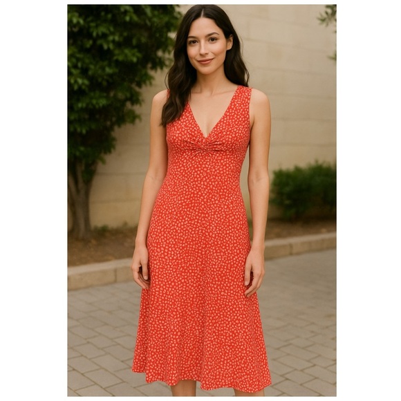 Rebecca Taylor Dresses & Skirts - NWT Rebecca Taylor Malia Red Floral Jacquard Midi Dress Size 0